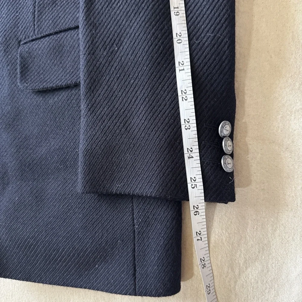 Vintage Kenzo homme pure wool handwoven tweed blue hunting jacket blazer 42R